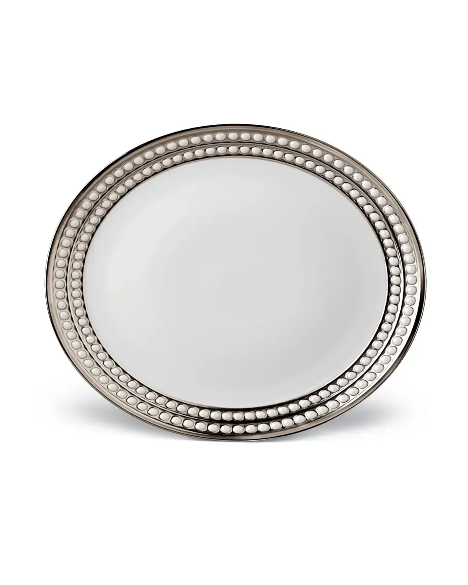 L'Objet Perlee Platinum Dinner Plate | Thumbnail 2