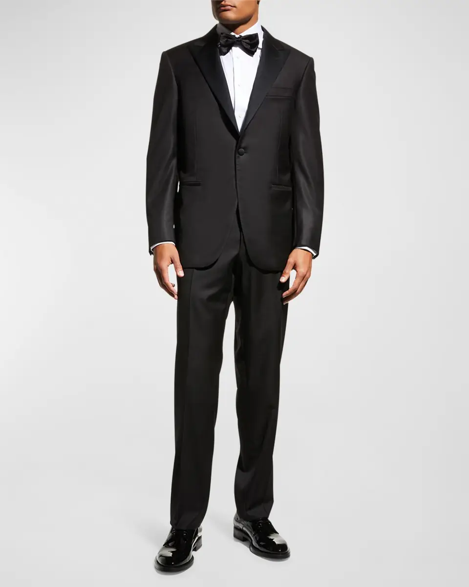 Canali Wool Two-Piece Tuxedo Suit | Thumbnail 2 Canali Wool Two-Piece Tuxedo Suit | Thumbnail 2