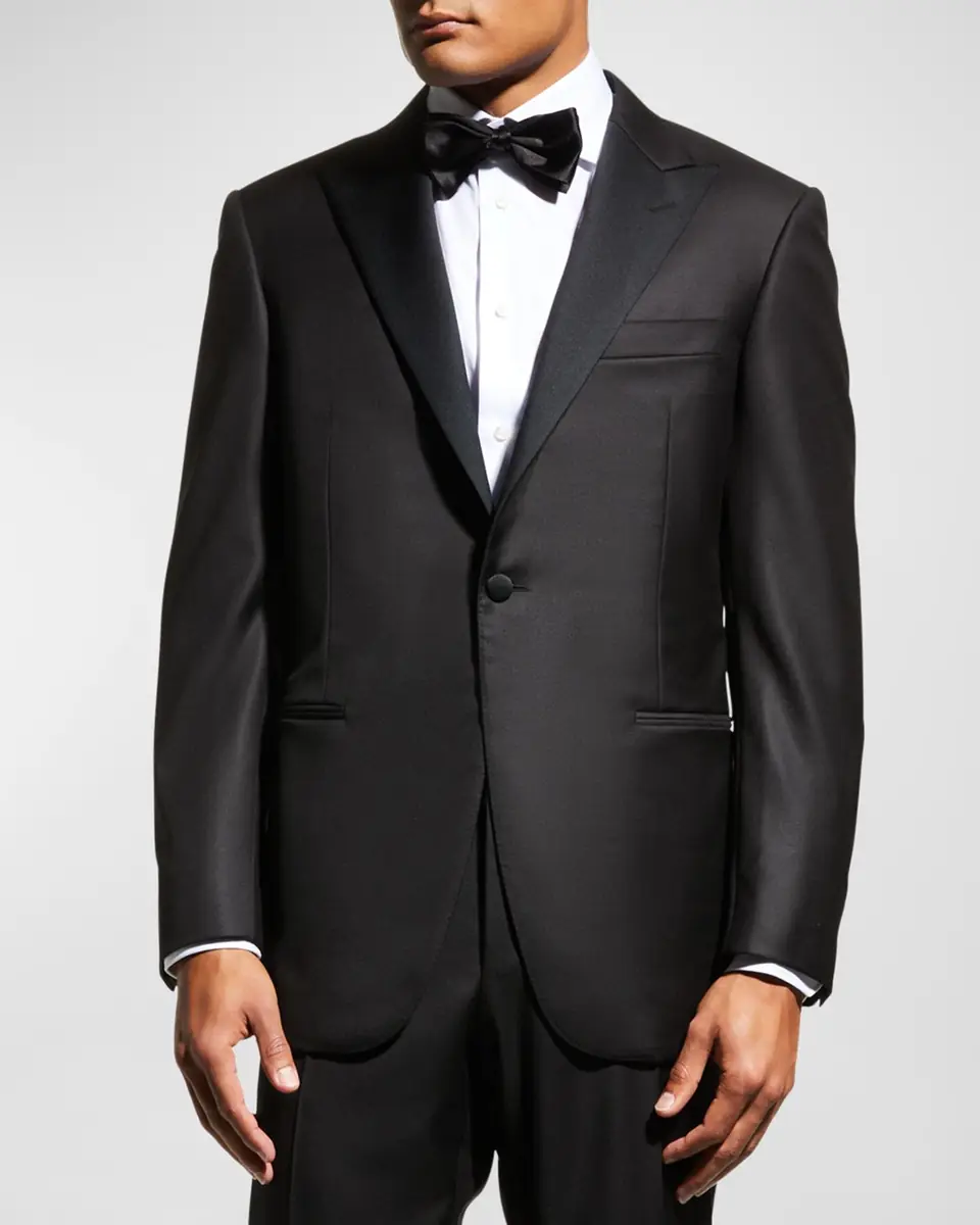 Canali Wool Two-Piece Tuxedo Suit | Thumbnail 4 Canali Wool Two-Piece Tuxedo Suit | Thumbnail 4