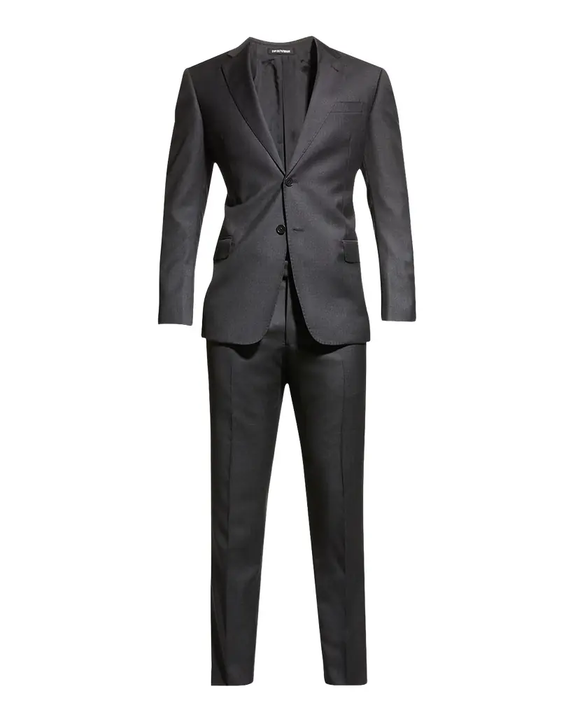 Emporio Armani Super 130s Wool Two-Piece Classic Fit Suit | Image 1 Emporio Armani Super 130s Wool Two-Piece Classic Fit Suit | Image 1
