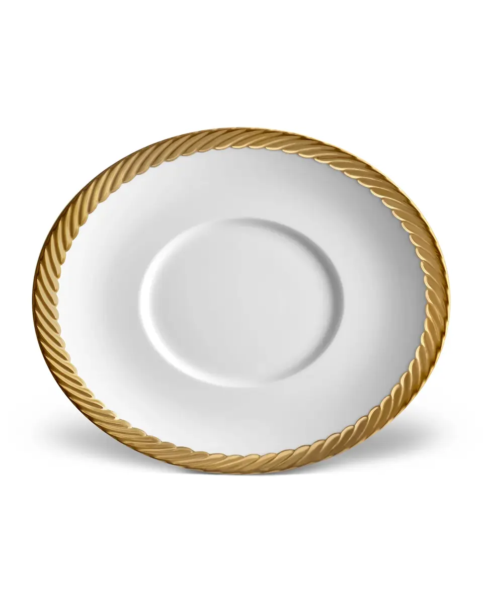 L'Objet Corde Saucer, White/Gold | Thumbnail 2