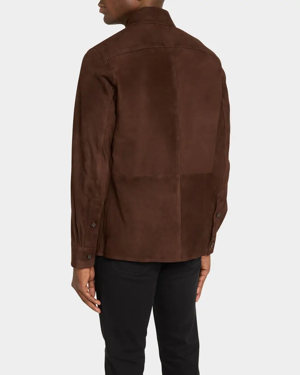 Ralph Lauren Purple Label Men's Suede Overshirt | Thumbnail 3 Ralph Lauren Purple Label Men's Suede Overshirt | Thumbnail 3