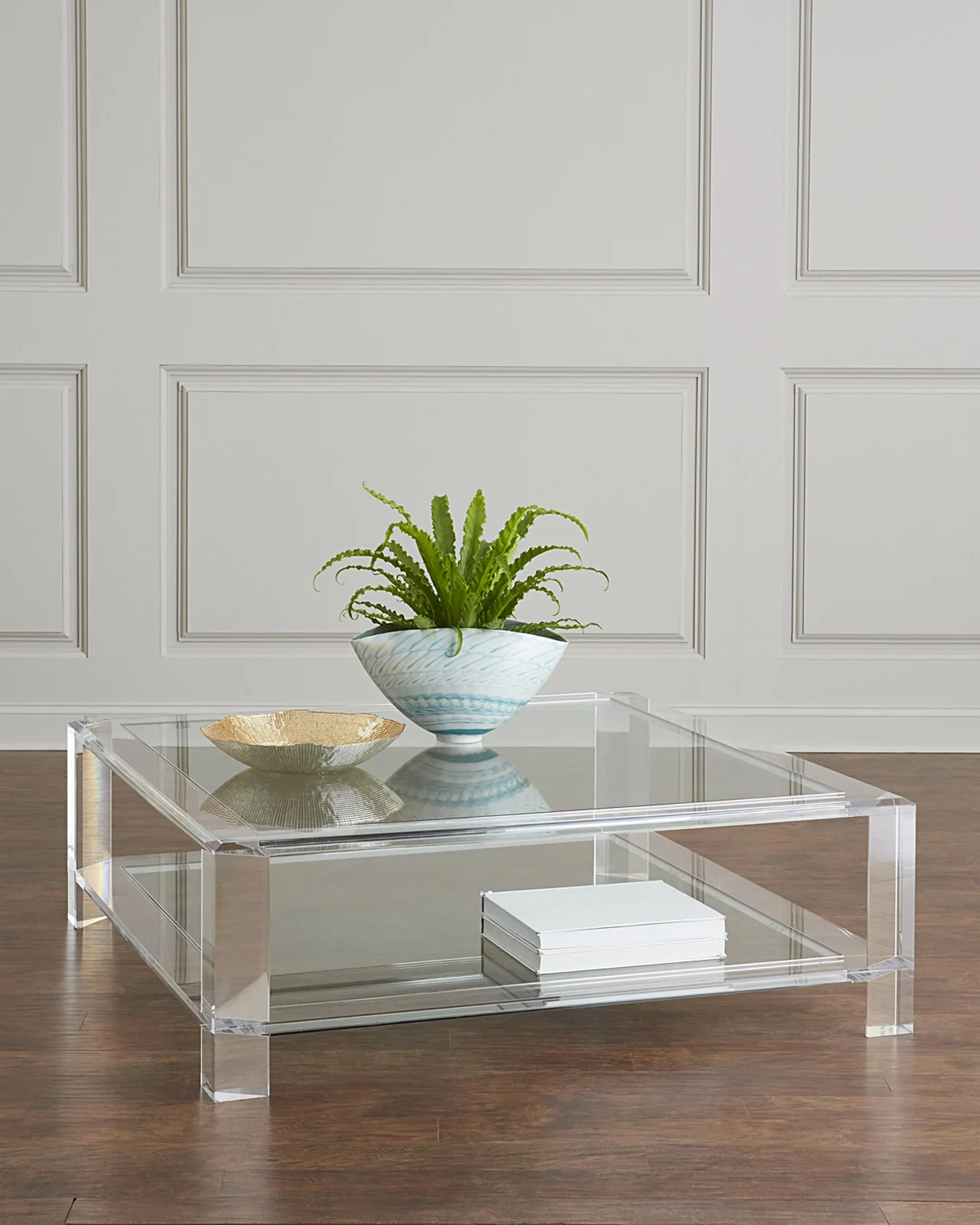 Interlude Home Surrey Acrylic Square Cocktail Table