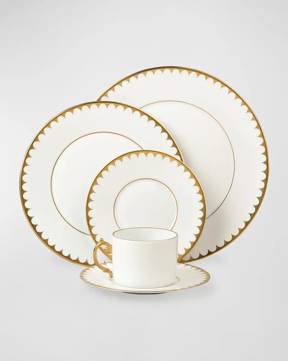 L'Objet Aegean Filet Gold Dessert Plate | Thumbnail 2
