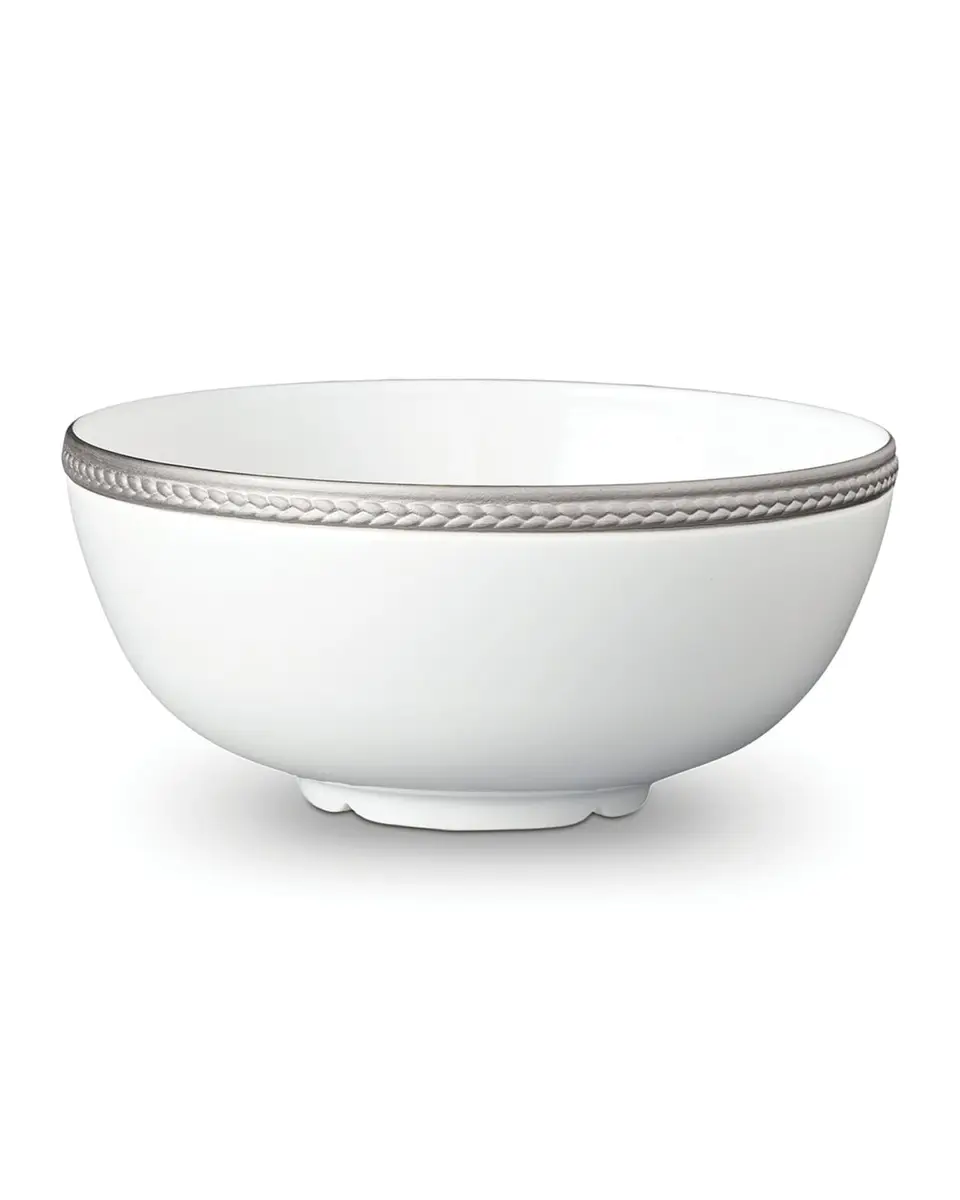 L'Objet Soie Tressee Platinum Cereal Bowl | Thumbnail 2