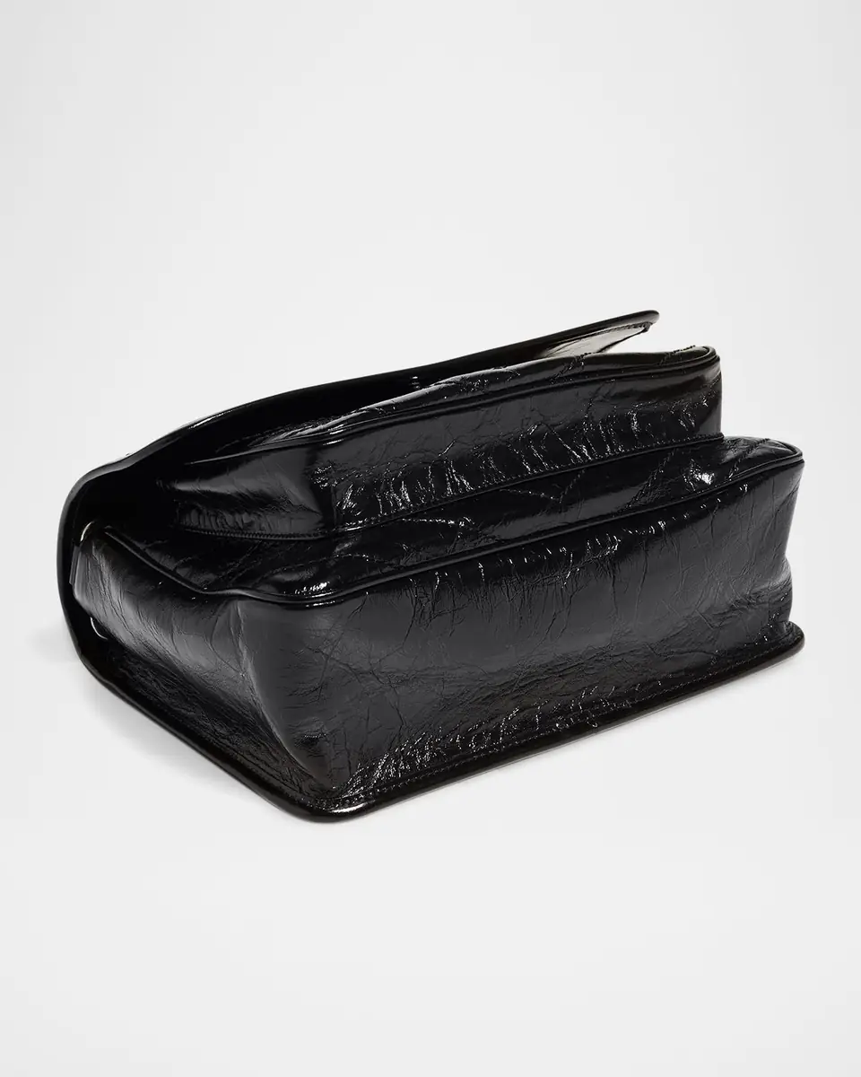 Saint Laurent Niki Medium Flap YSL Shoulder Bag in Crinkled Leather | Thumbnail 7 Saint Laurent Niki Medium Flap YSL Shoulder Bag in Crinkled Leather | Thumbnail 7
