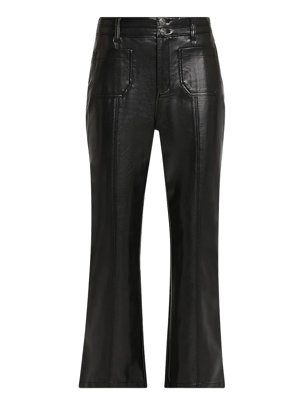 Women's Dorothea Faux Leather Cropped Flare Pants