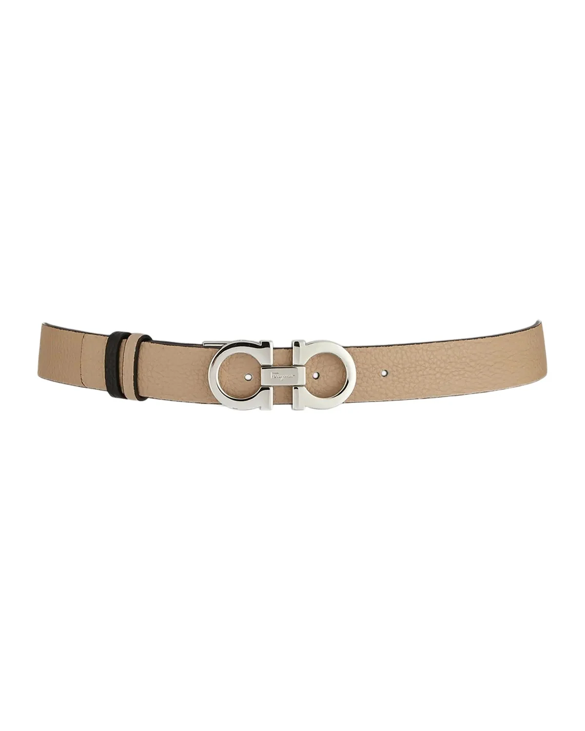 Gancini-Buckle Reversible Leather Belt Gancini-Buckle Reversible Leather Belt