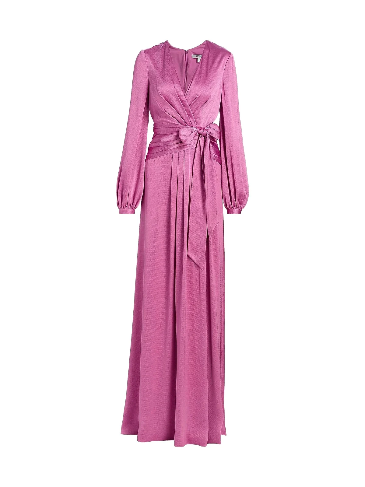 Women's Satin V-Neck Blouson Gown