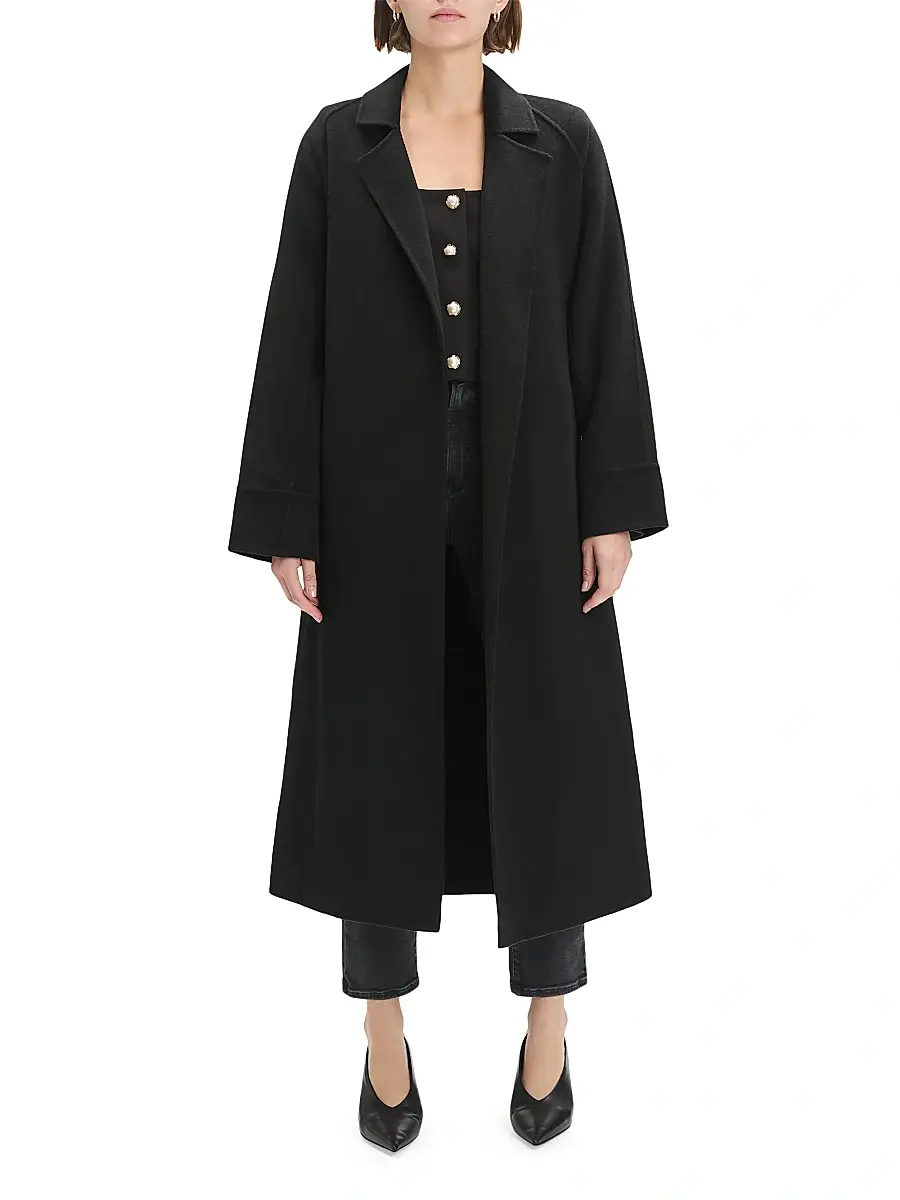 Favorite Daughter Women's Paola Wool-Blend Self-Belt Coat | Thumbnail 3