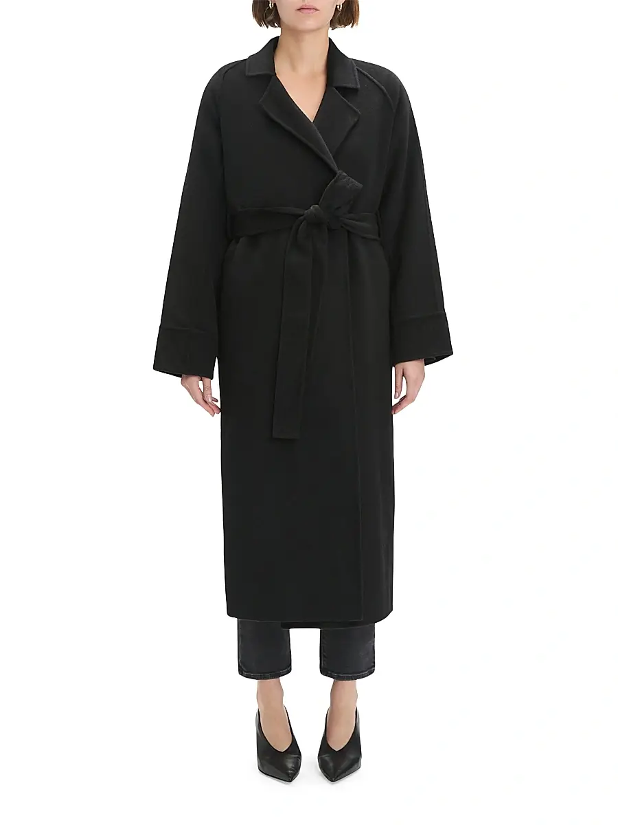 Favorite Daughter Women's Paola Wool-Blend Self-Belt Coat | Thumbnail 4