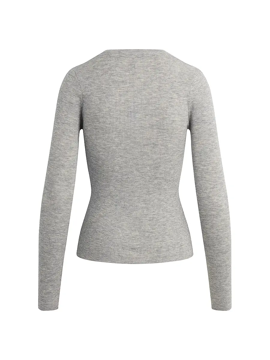 Favorite Daughter Women's Take It Easy Extrafine Merino Wool Scoopneck Top | Thumbnail 3