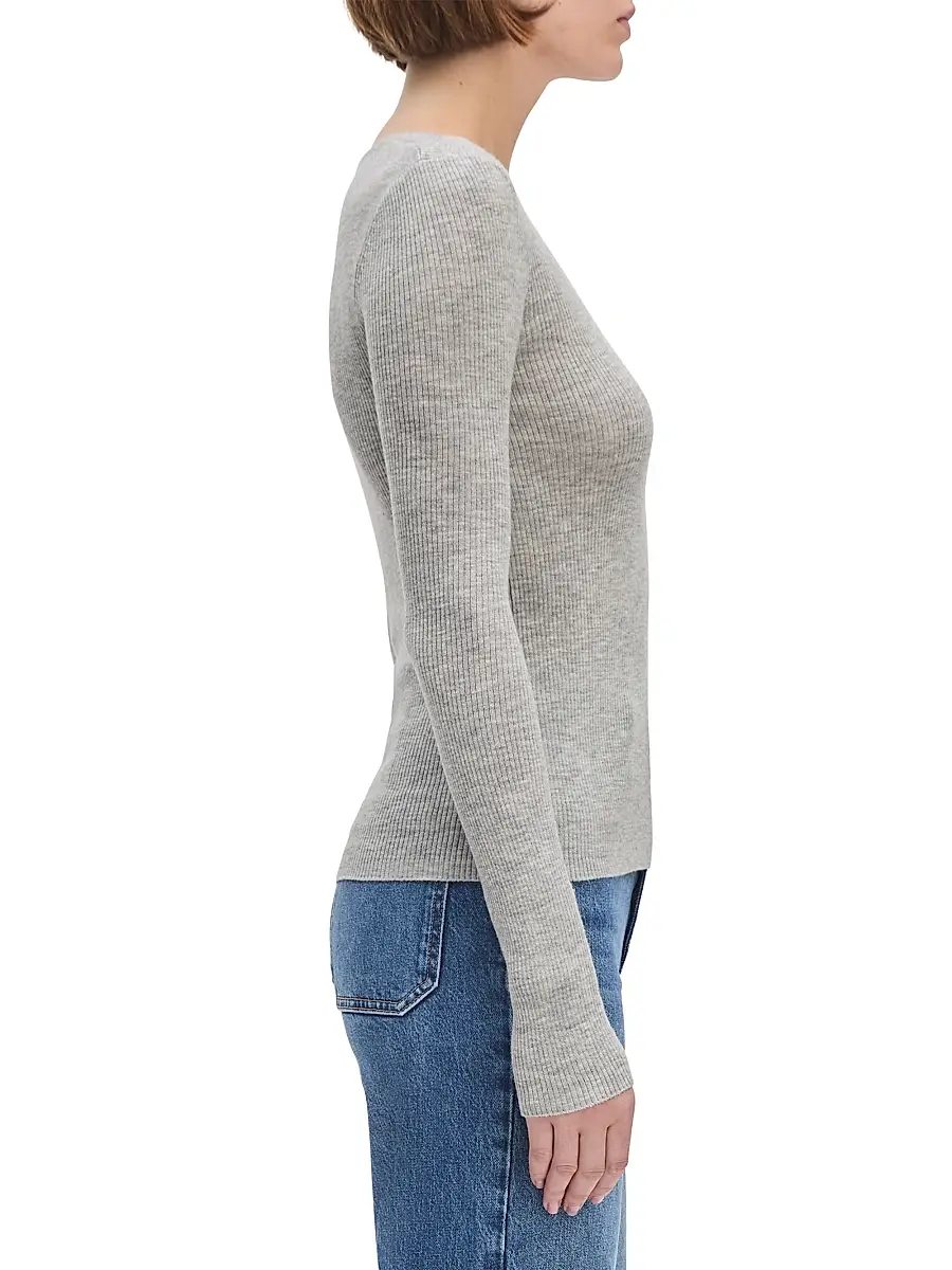 Favorite Daughter Women's Take It Easy Extrafine Merino Wool Scoopneck Top | Thumbnail 5