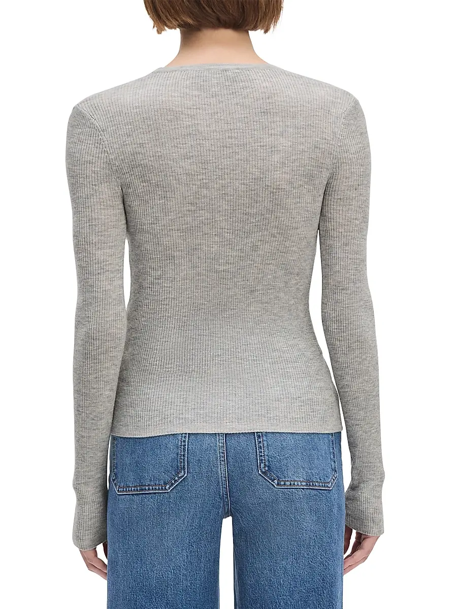 Favorite Daughter Women's Take It Easy Extrafine Merino Wool Scoopneck Top | Thumbnail 6