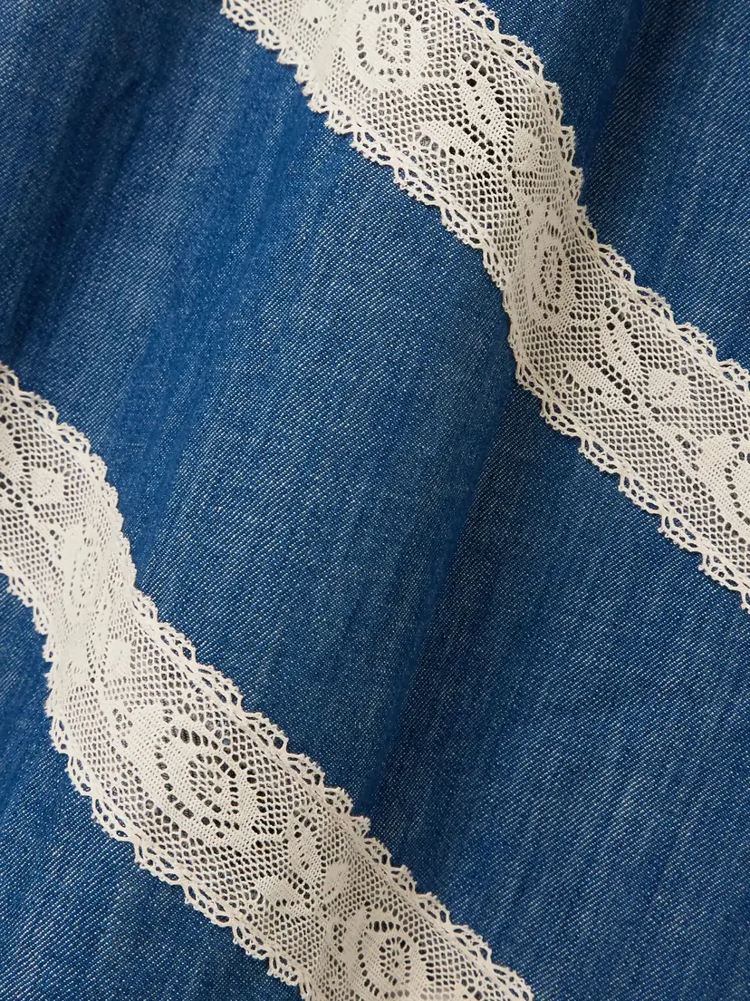 Zimmermann Awaken Lace-trimmed Denim Midi Dress | Thumbnail 4