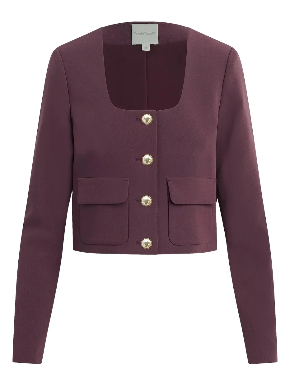 Women's The Laura Square-Neck Crop Jacket Women's The Laura Square-Neck Crop Jacket