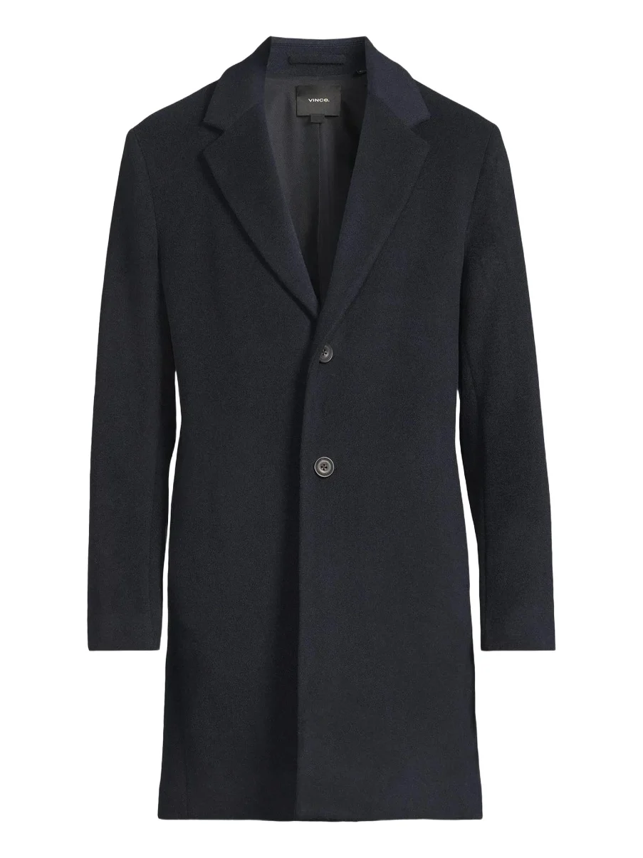 Men's Notch Lapel Wool-Blend Coat