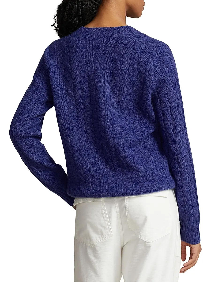 Polo Ralph Lauren Men's Cable-Knit Cashmere Crewneck Sweater | Thumbnail 6 Polo Ralph Lauren Men's Cable-Knit Cashmere Crewneck Sweater | Thumbnail 6