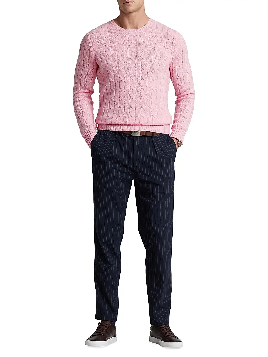 Polo Ralph Lauren Men's Cashmere Cable-Knit Sweater | Thumbnail 2 Polo Ralph Lauren Men's Cashmere Cable-Knit Sweater | Thumbnail 2