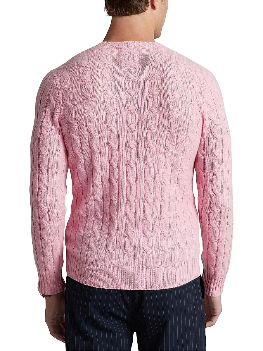 Polo Ralph Lauren Men's Cashmere Cable-Knit Sweater | Thumbnail 4 Polo Ralph Lauren Men's Cashmere Cable-Knit Sweater | Thumbnail 4