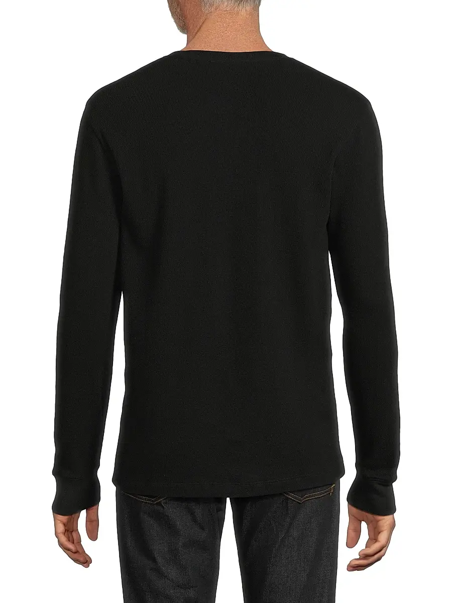 Vince Men's Jacquard Ribbed Henley | Thumbnail 5 Vince Men's Jacquard Ribbed Henley | Thumbnail 5