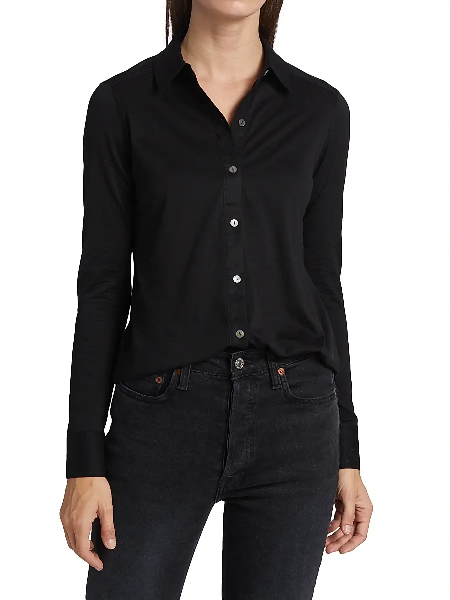 Theory Women's Riduro Organic Cotton Shirt | Thumbnail 3 Theory Women's Riduro Organic Cotton Shirt | Thumbnail 3