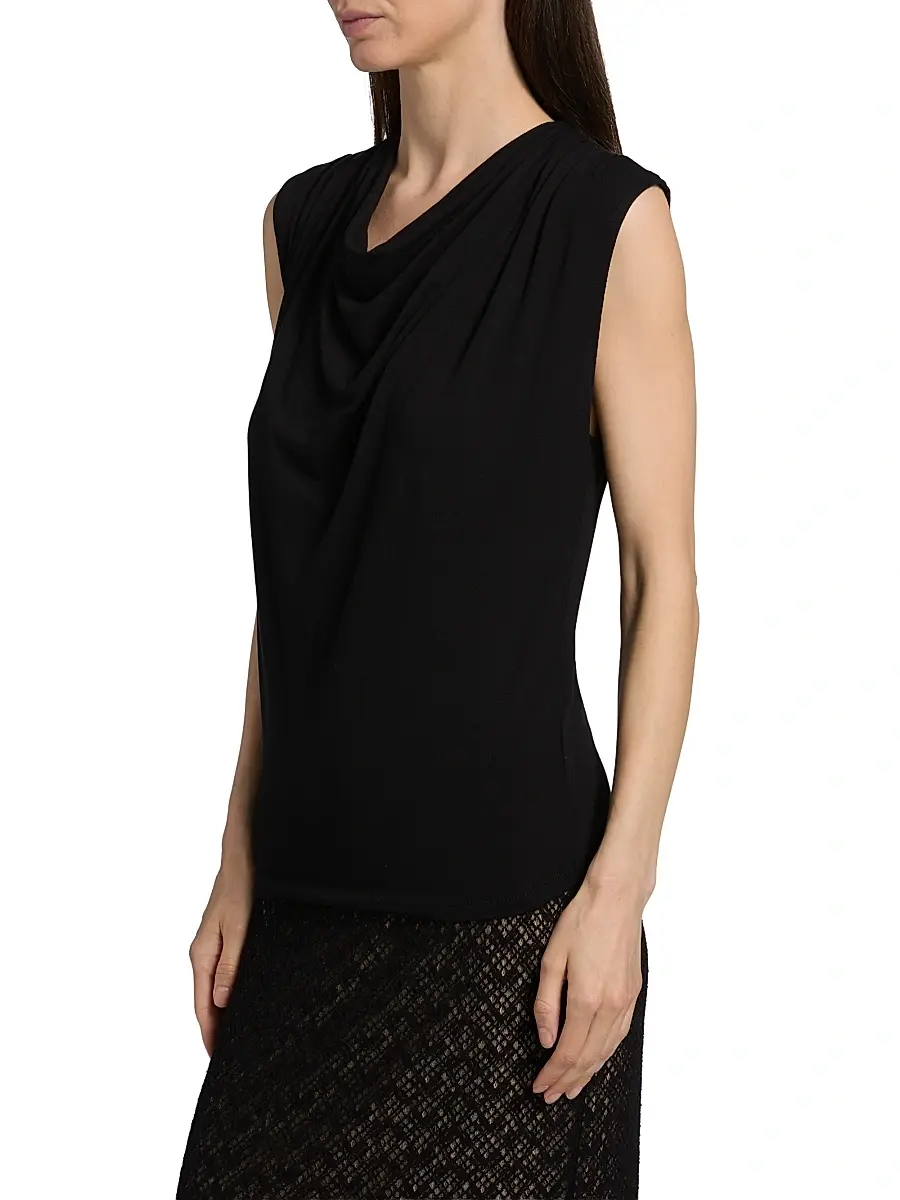 Vince Women's Draped Cowlneck Sleeveless Top | Thumbnail 4 Vince Women's Draped Cowlneck Sleeveless Top | Thumbnail 4