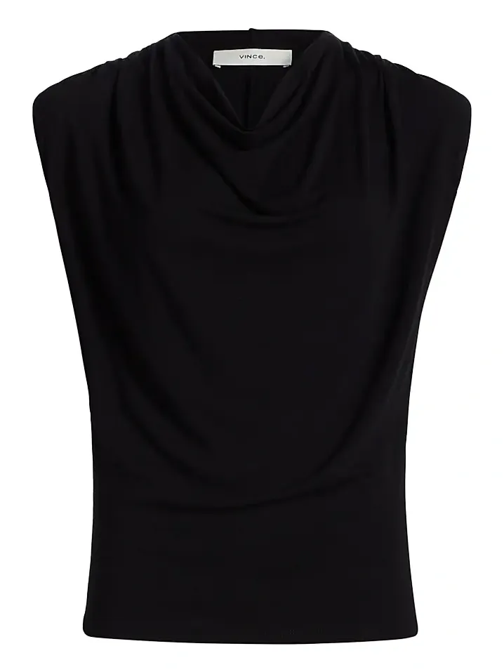 Women's Draped Cowlneck Sleeveless Top Women's Draped Cowlneck Sleeveless Top