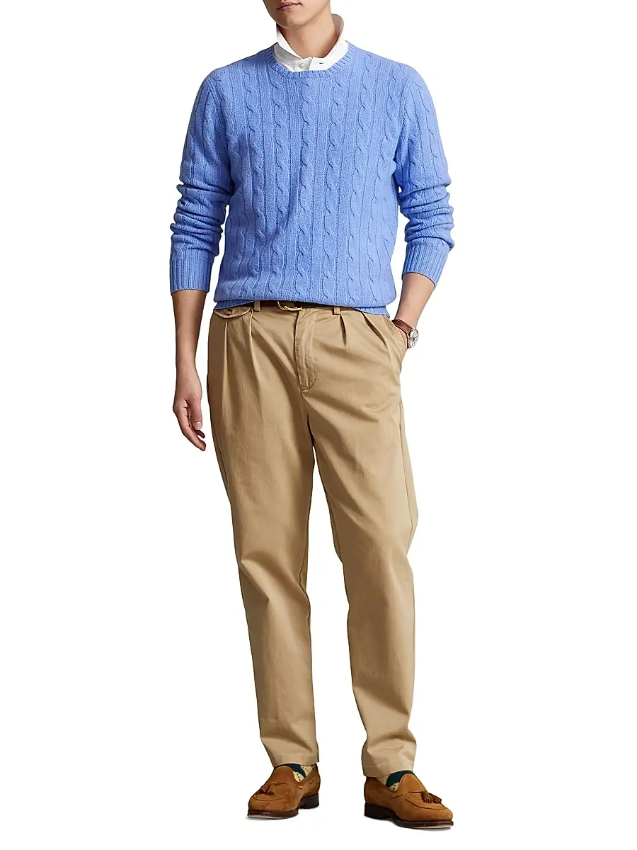 Polo Ralph Lauren Men's Cashmere Cable-Knit Sweater | Thumbnail 2 Polo Ralph Lauren Men's Cashmere Cable-Knit Sweater | Thumbnail 2