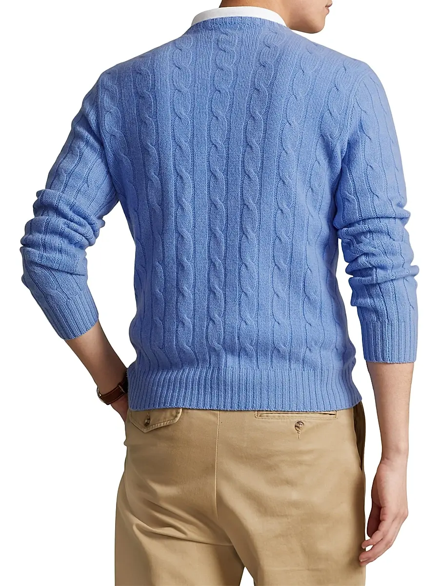 Polo Ralph Lauren Men's Cashmere Cable-Knit Sweater | Thumbnail 4 Polo Ralph Lauren Men's Cashmere Cable-Knit Sweater | Thumbnail 4