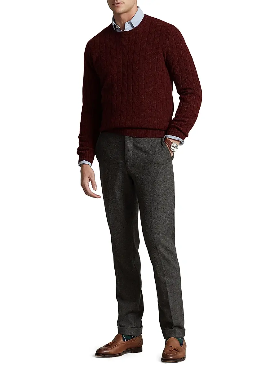 Polo Ralph Lauren Men's Cashmere Cable-Knit Sweater | Thumbnail 2 Polo Ralph Lauren Men's Cashmere Cable-Knit Sweater | Thumbnail 2