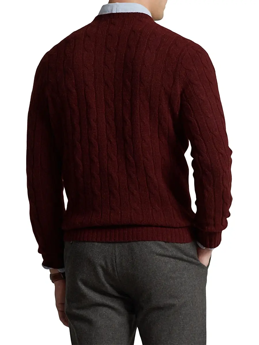 Polo Ralph Lauren Men's Cashmere Cable-Knit Sweater | Thumbnail 4 Polo Ralph Lauren Men's Cashmere Cable-Knit Sweater | Thumbnail 4