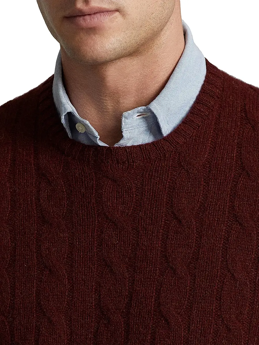 Polo Ralph Lauren Men's Cashmere Cable-Knit Sweater | Thumbnail 5 Polo Ralph Lauren Men's Cashmere Cable-Knit Sweater | Thumbnail 5