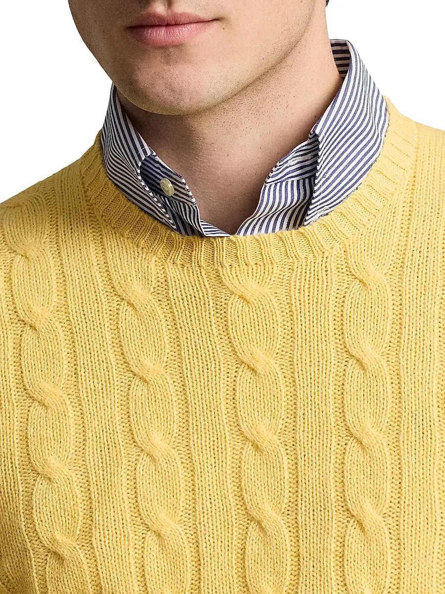 Polo Ralph Lauren Men's Cashmere Cable-Knit Sweater | Thumbnail 4 Polo Ralph Lauren Men's Cashmere Cable-Knit Sweater | Thumbnail 4