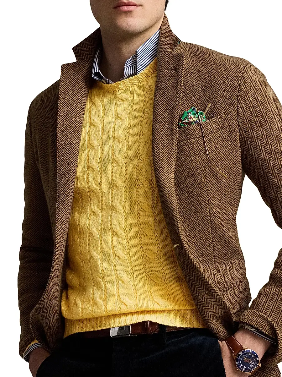 Polo Ralph Lauren Men's Cashmere Cable-Knit Sweater | Thumbnail 5 Polo Ralph Lauren Men's Cashmere Cable-Knit Sweater | Thumbnail 5