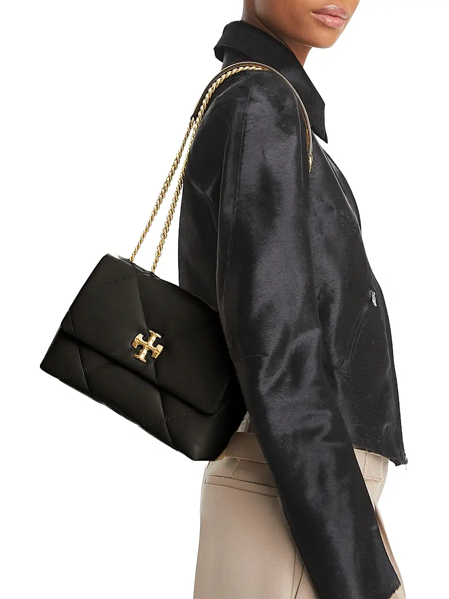 Tory Burch Women's Small Kira Diamond Leather Shoulder Bag | Thumbnail 2 Tory Burch Women's Small Kira Diamond Leather Shoulder Bag | Thumbnail 2