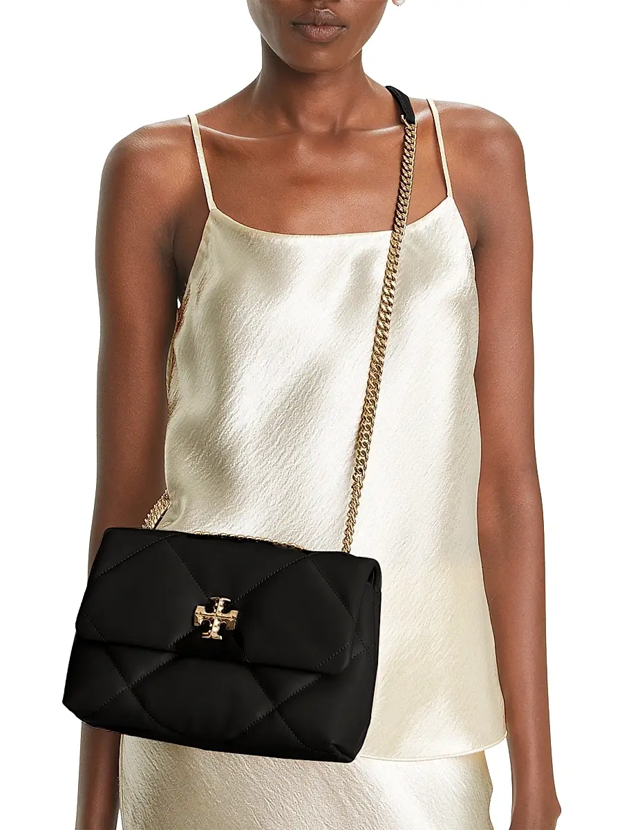 Tory Burch Women's Small Kira Diamond Leather Shoulder Bag | Thumbnail 3 Tory Burch Women's Small Kira Diamond Leather Shoulder Bag | Thumbnail 3
