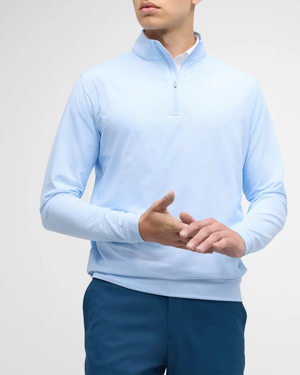 Peter Millar Men's Perth Micro-Stripe Half-Zip Sweater | Thumbnail 6 Peter Millar Men's Perth Micro-Stripe Half-Zip Sweater | Thumbnail 6