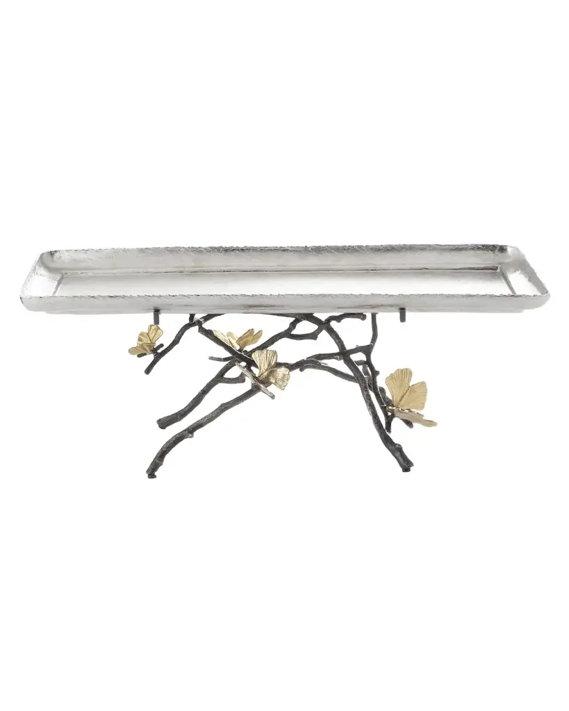 Michael Aram Butterfly Ginkgo Footed Centerpiece Tray