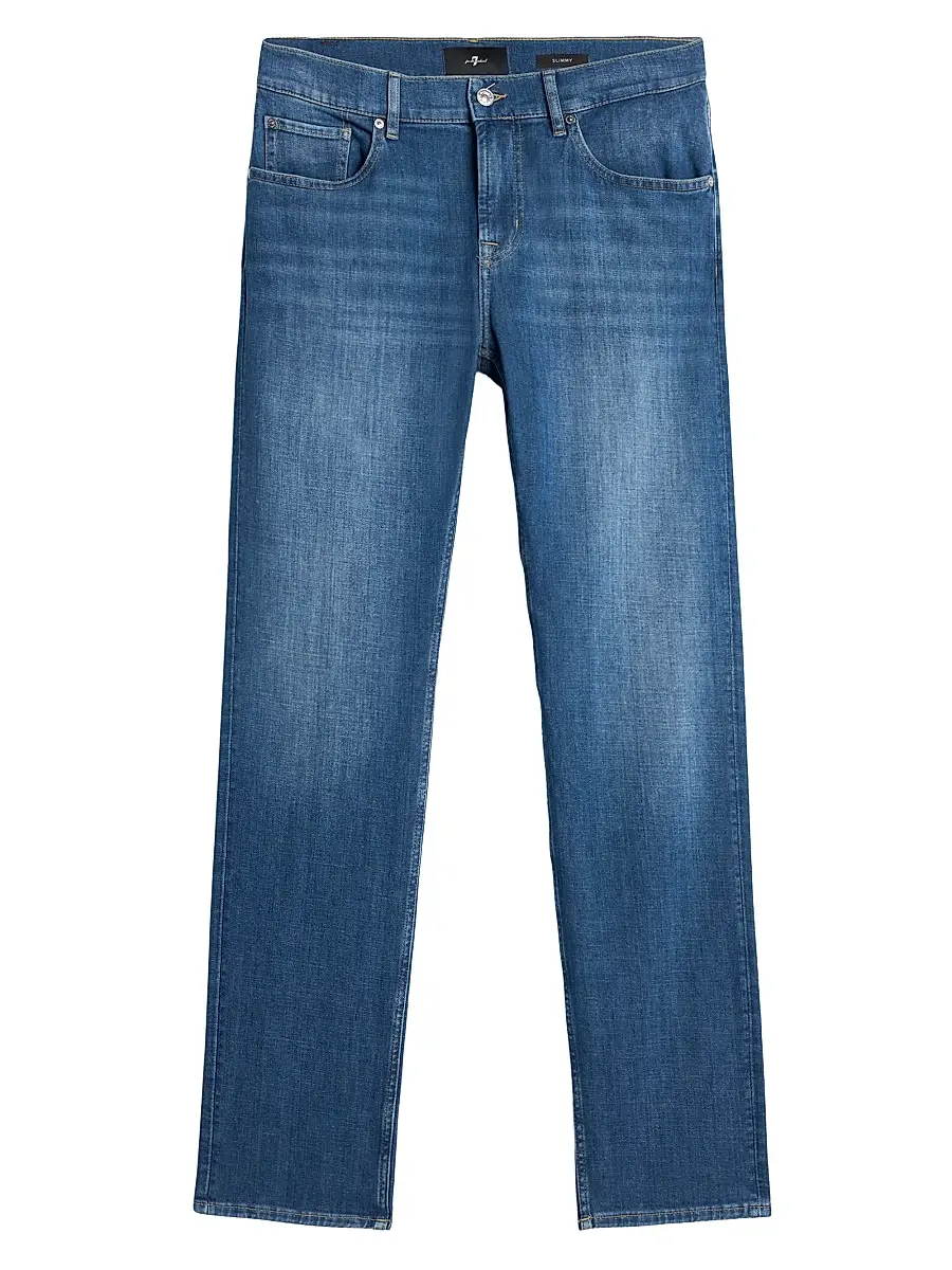 7 For All Mankind Men's Slimmy Mid-Rise Jeans - Fisherman | Image 1 7 For All Mankind Men's Slimmy Mid-Rise Jeans - Fisherman | Image 1