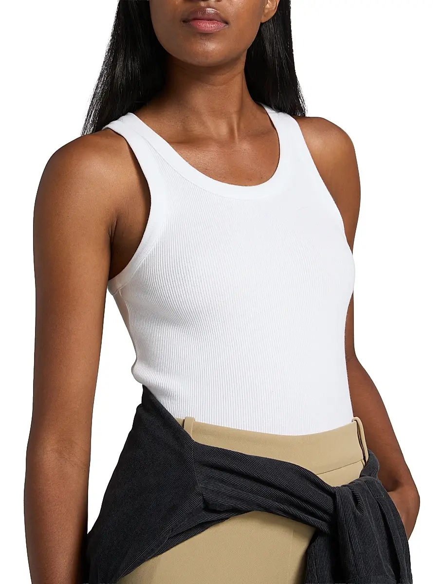 Vince Women's Scoopneck Cotton-Blend Tank | Thumbnail 6 Vince Women's Scoopneck Cotton-Blend Tank | Thumbnail 6