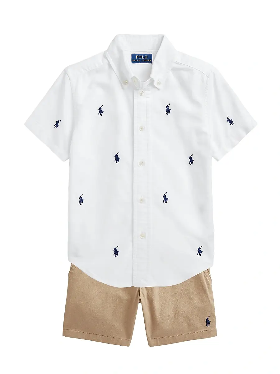 Polo Ralph Lauren Boy's Little Boy's & Boy's Cotton Flat Front Shorts | Thumbnail 2 Polo Ralph Lauren Boy's Little Boy's & Boy's Cotton Flat Front Shorts | Thumbnail 2