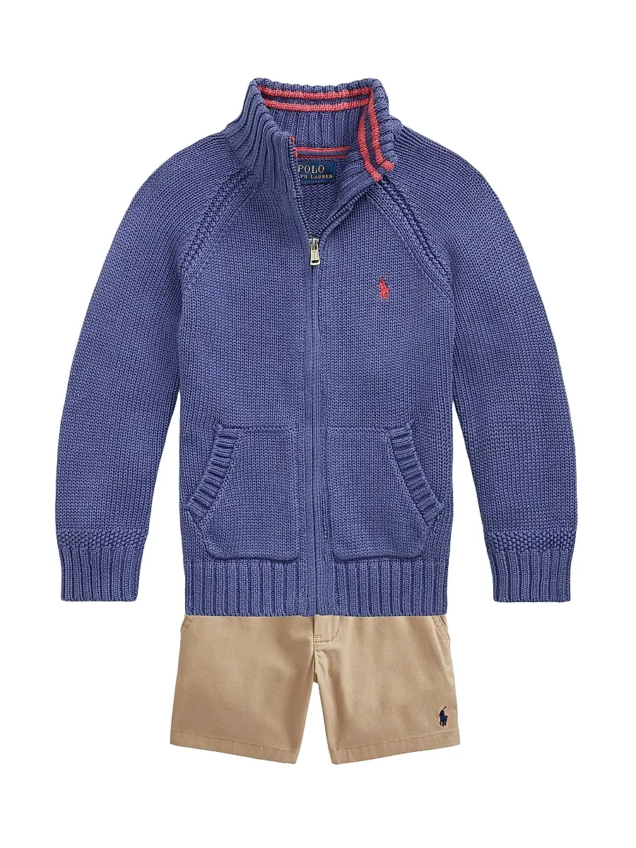 Polo Ralph Lauren Boy's Little Boy's & Boy's Cotton Flat Front Shorts | Thumbnail 4 Polo Ralph Lauren Boy's Little Boy's & Boy's Cotton Flat Front Shorts | Thumbnail 4