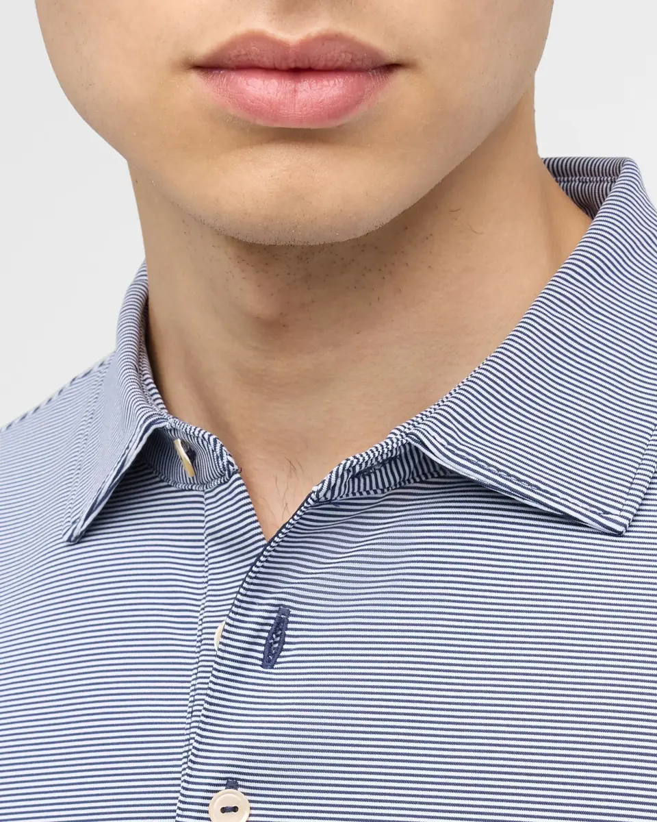 Peter Millar Men's Jubilee Stripe Stretch-Jersey Polo Shirt | Thumbnail 5 Peter Millar Men's Jubilee Stripe Stretch-Jersey Polo Shirt | Thumbnail 5