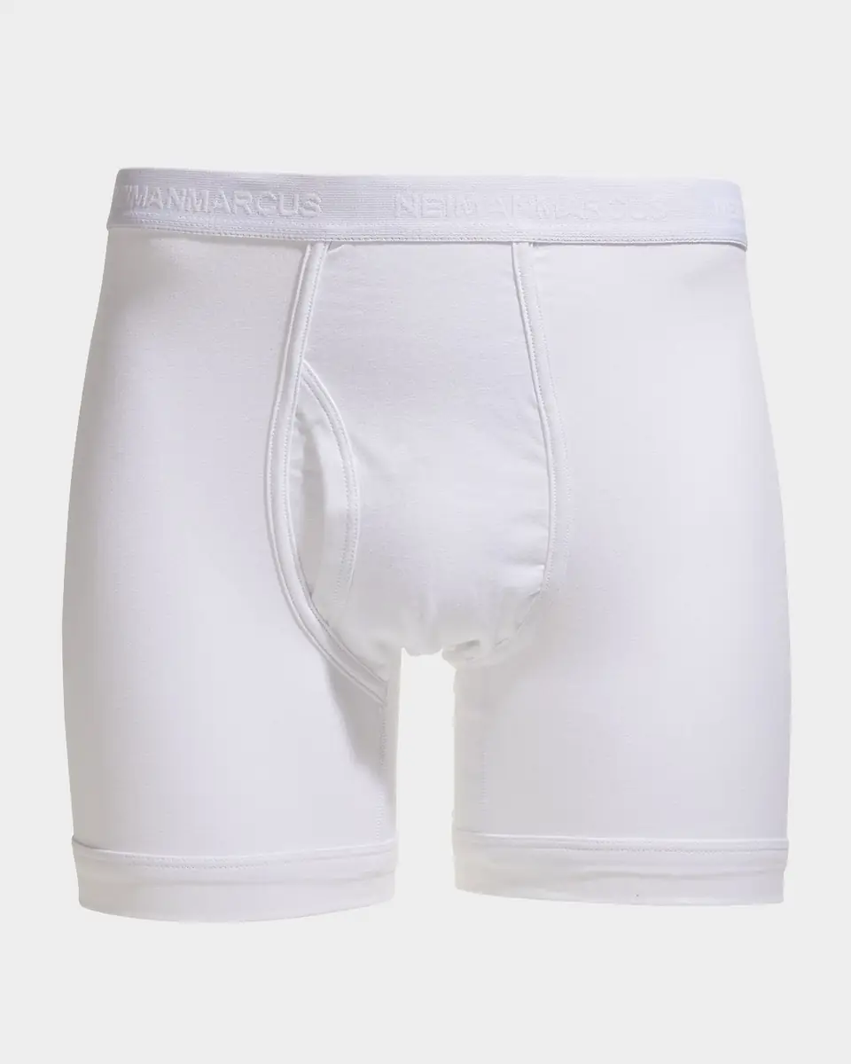 Neiman Marcus Men's 3-Pack Tagless Cotton Stretch Boxer Briefs | Thumbnail 2 Neiman Marcus Men's 3-Pack Tagless Cotton Stretch Boxer Briefs | Thumbnail 2
