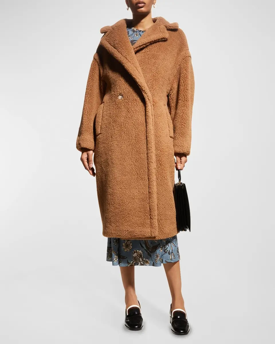 Max Mara Double-Breasted Camel Hair Blend Teddy Coat | Thumbnail 2 Max Mara Double-Breasted Camel Hair Blend Teddy Coat | Thumbnail 2