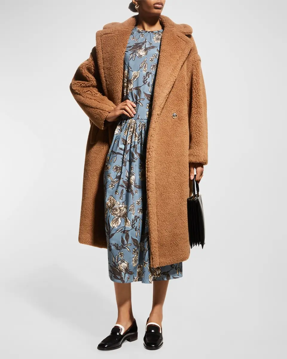 Max Mara Double-Breasted Camel Hair Blend Teddy Coat | Thumbnail 3 Max Mara Double-Breasted Camel Hair Blend Teddy Coat | Thumbnail 3