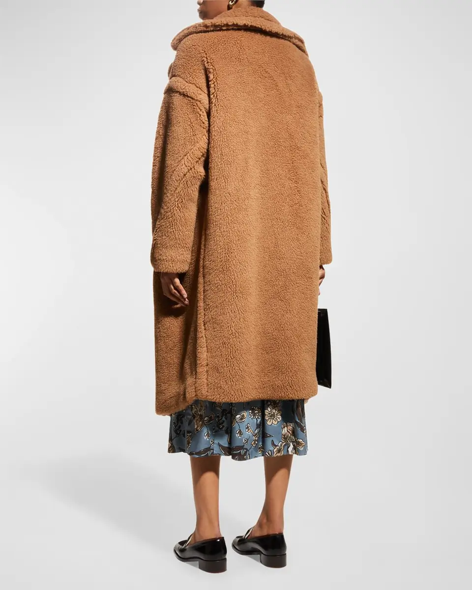 Max Mara Double-Breasted Camel Hair Blend Teddy Coat | Thumbnail 4 Max Mara Double-Breasted Camel Hair Blend Teddy Coat | Thumbnail 4