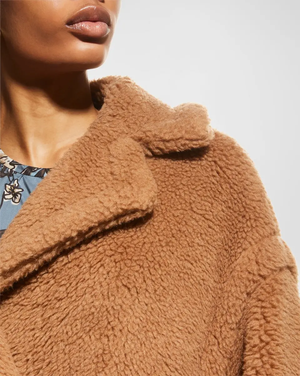 Max Mara Double-Breasted Camel Hair Blend Teddy Coat | Thumbnail 5 Max Mara Double-Breasted Camel Hair Blend Teddy Coat | Thumbnail 5
