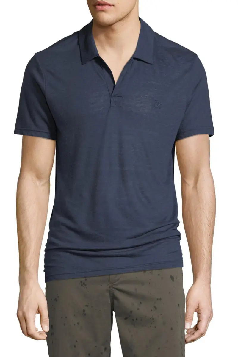 Vilebrequin Men's Pyramid Linen Polo Shirt | Thumbnail 3 Vilebrequin Men's Pyramid Linen Polo Shirt | Thumbnail 3